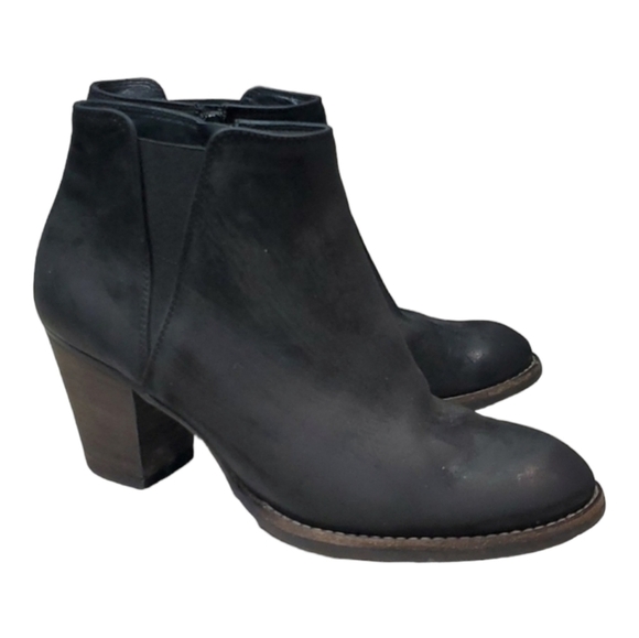 Paul Green Womens Leather Ankle Block Heels Leather boots shoes sz UK 5.5 US 8 - Picture 1 of 14